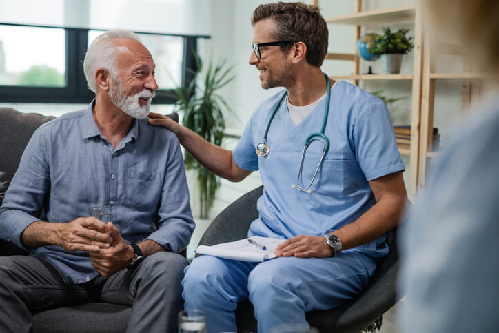 Hombre sin cáncer de próstata