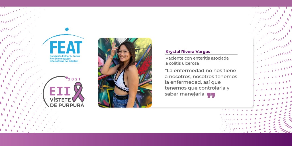 Krystal, única paciente con enteritis asociada a colitis ulcerosa en Puerto Rico