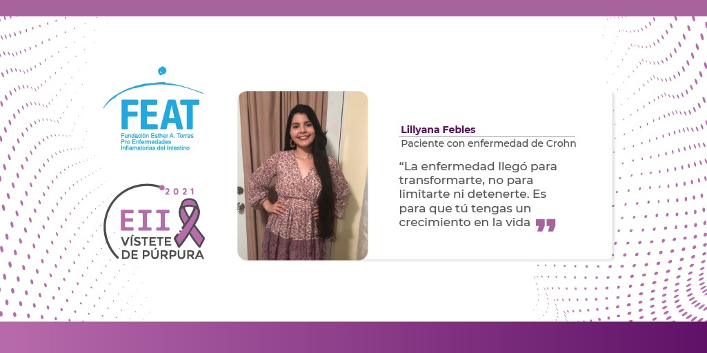 Lillyana Febles, paciente con enfermedad de Crohn