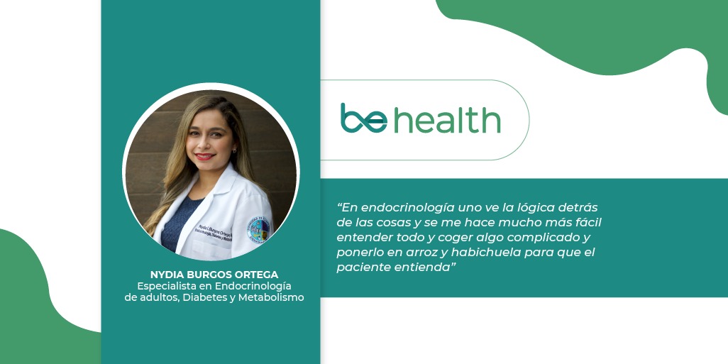 Imagen de endocrinóloga Nydia Burgos Ortega junto a una frase