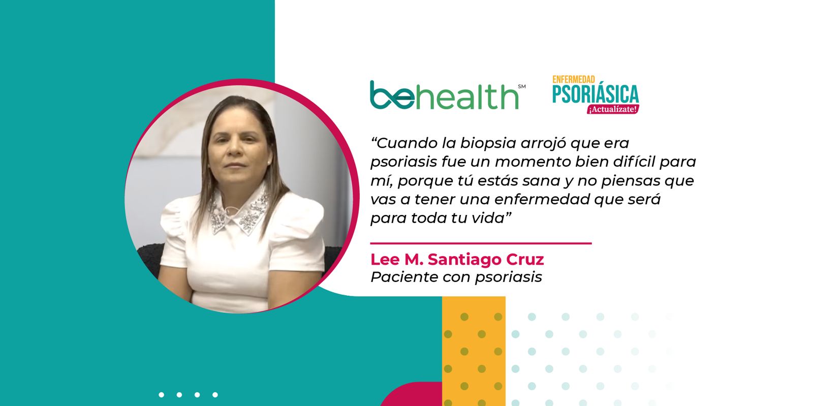 Psoriasis: conoce el testimonio de Lee M. Santiago