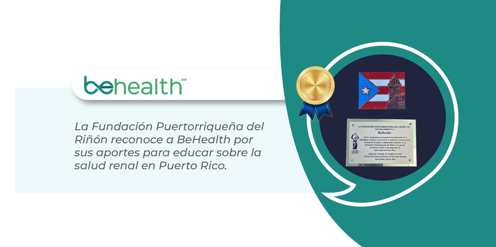 La Fundación Puertorriqueña del Riñón ha otorgado un merecido reconocimiento al grupo multimedios BeHealth por su destacada labor en la difusión de información vital sobre la salud renal en Puerto Rico.